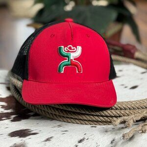 Hooey Boquillas Mexico Red & Black Western Trucker Cap